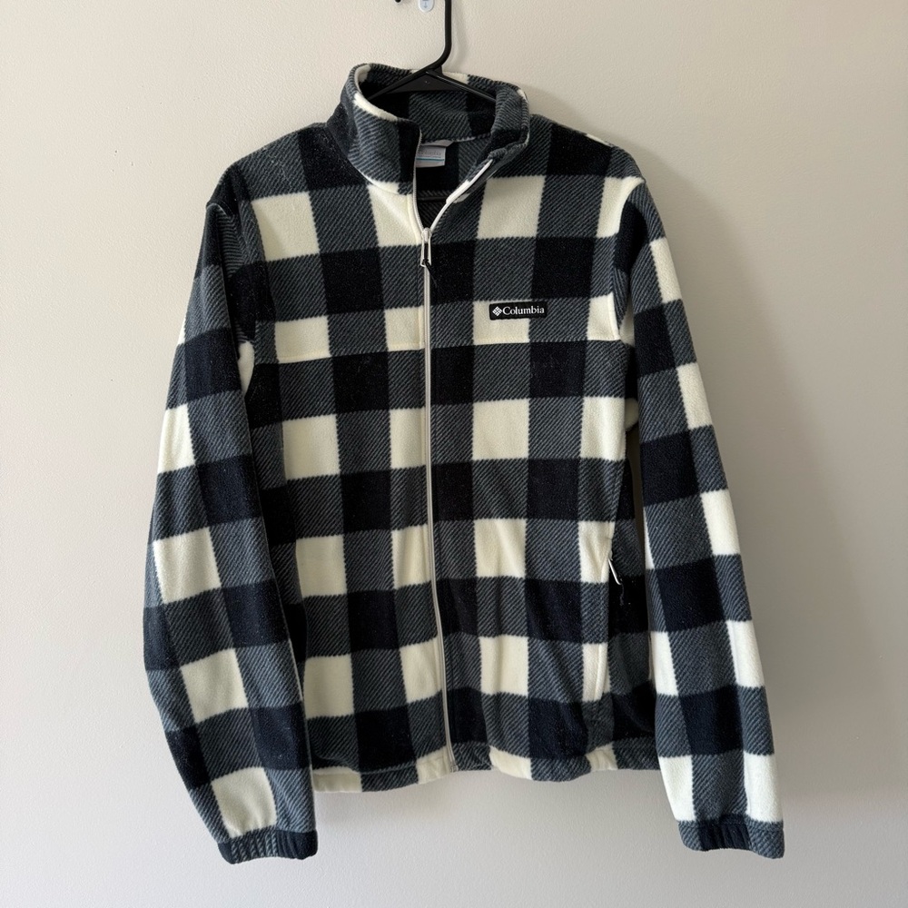 Columbia Black and White Plaid Jacket